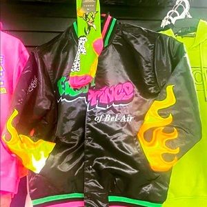 This is a custom Fresh Prince of Bel Air Jacket that comes with matching socks.